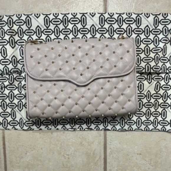 Rebecca Minkoff Affair Shoulder Bag in Quilted Leather with Studs in Tortola - Picture 2 of 7